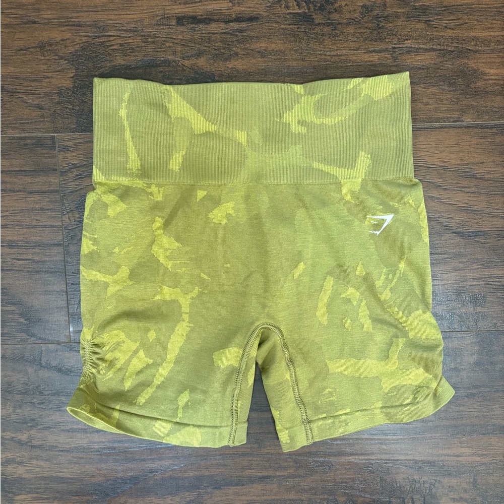 Gymshark Olive Patterned Women's Athletic Shorts
